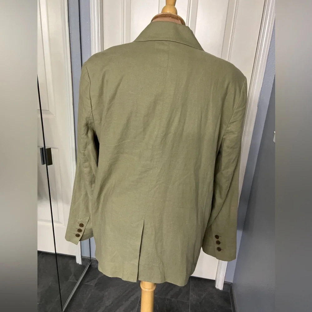 TREASURE & BOND Olive Green Blazer Jacket - Picture 4 of 9